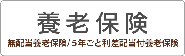 養老保険 無配当養老保険/5年ごと利差配当付養老保険