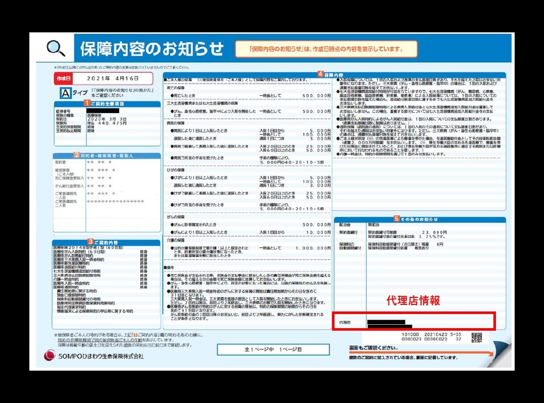 ご契約内容の確認方法 ｓｏｍｐｏひまわり生命